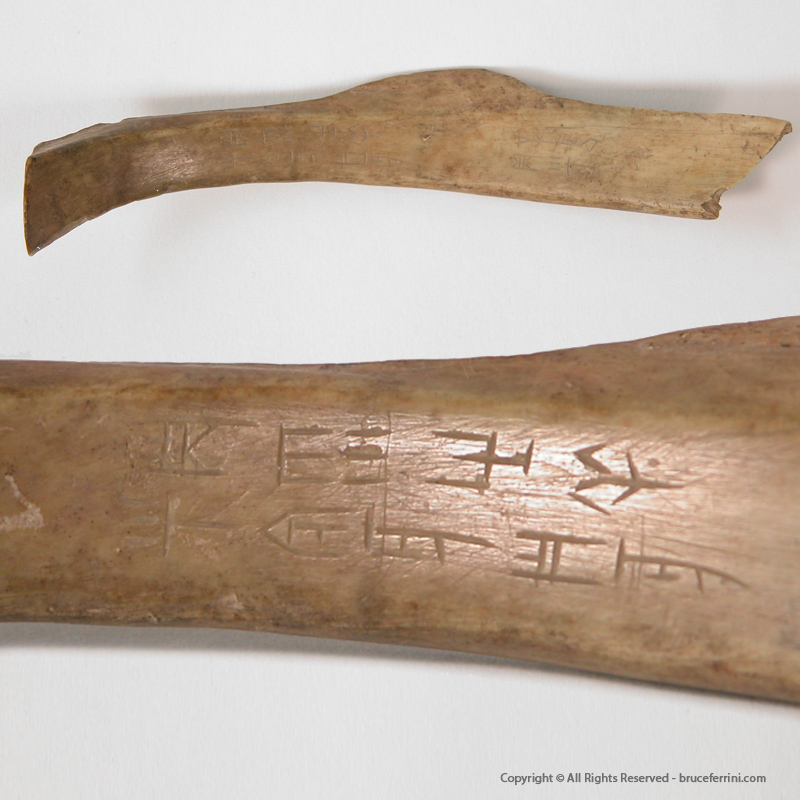 Chinese Oracle Bones - Inscribed Bone Anyang, China - 14th – 12th Century B.C